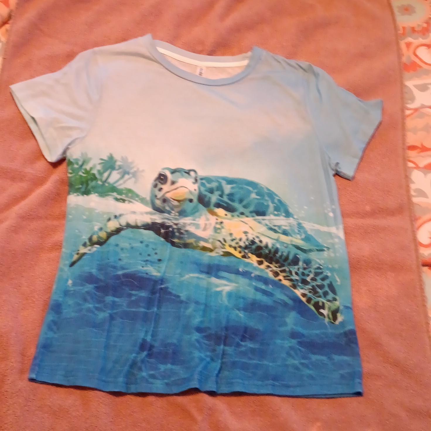 Womens Aop Turtle Shirt